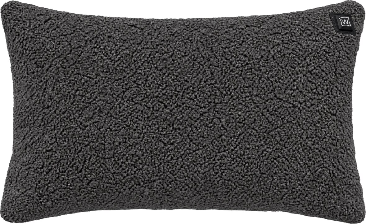 Kabelloses Heizkissen mit Akku (10.000mAh) - Teddy-Boucle Dunkelgrau - Wärmekissen 50x30cm inkl. 2,5m USB-Kabel
