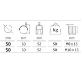 thumbnail of Möbelrolle aus Polyurethan inklusive Gewindestift 50mm Durchmesser 8mm Mit Bremse Stück