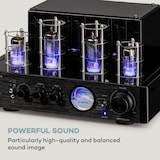 thumbnail of Amp VT Röhrenverstärker HiFi-Verstärker 2x35W RMS BT Opt./Koax./AUX-In Schwarz-Metallic