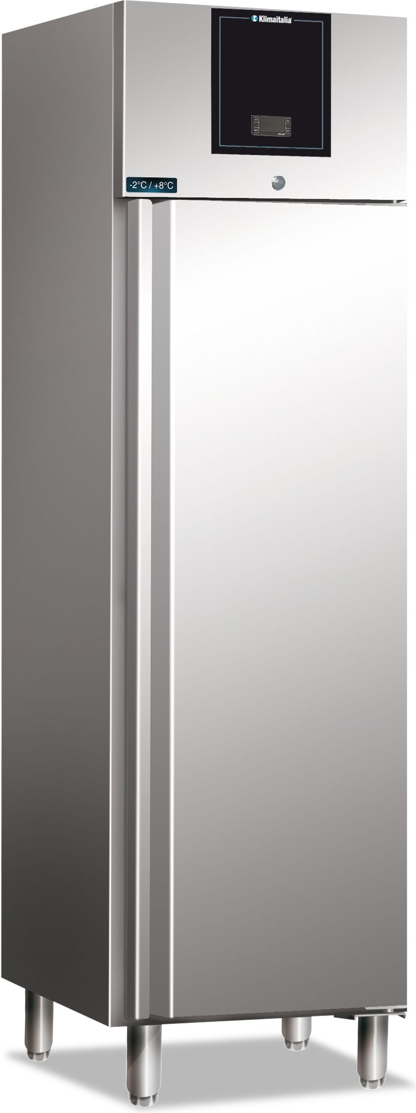 KLIMAITALIA Kühler Edelst.-Schrank, 350 Liter. Klasse B tropisiert. Abtau auto. T° -2°C/+8°C. Dim. LxWxH 48,4x73,5x210 cm. AXF350TN