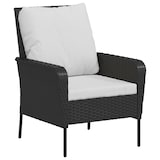 thumbnail of vidaXL Gartenstuhl mit Fußhocker Schwarz Poly Rattan