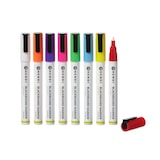 thumbnail of HENDI Kreidemarker 3 mm, Marker 1x weiß, 1x rot, 1x blau, 1x grün, 1x gelb, 1x violett, 1x orange und 1x pink