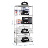 thumbnail of SimonRack Schwerlastregal 1800x900x300 mm, 5 Ebenen, Holzböden, 150 kg Tragkraft pro Ebene, Verzinkt - Maderclick