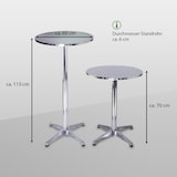 thumbnail of Stehtisch 2in1 höhenverstellbar 70/115cm Ø60cm Aluminium Bistrotisch Bartisch