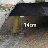 thumbnail of Polsterbett Doppelbett Stoffbett modernes Bettgestell stabiles Design Komfortbett Schlafzimmer vielseitig 140x200 Grau