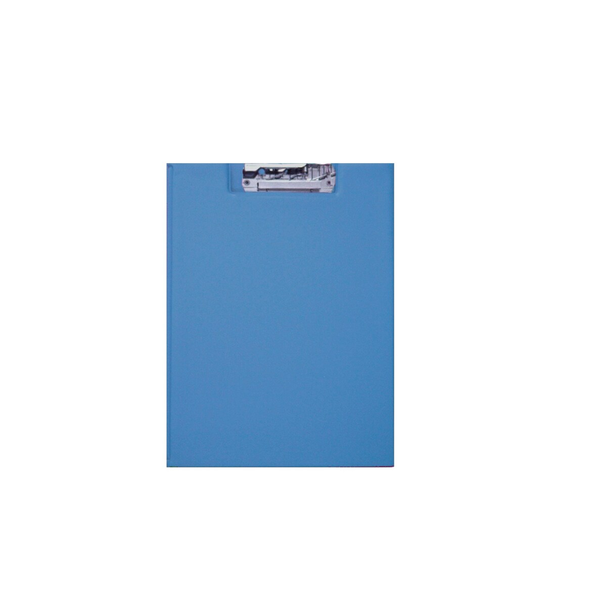 Carpeta de PVC tamaño folio con pinza miniclip escote azul claro
