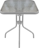 thumbnail of Bistrotisch Balkontisch Gartentisch Terrassentisch Glastisch silber 60x60 cm : Silber