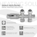 thumbnail of Ventil-Armaturen Set Multiblock Chrome Durchgangsform inkl. Thermostatkopf