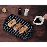 thumbnail of Graniteware - Set de 3 pièces : Plat à four, plateau perforé et grille - Acier émaillé et inox