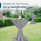 thumbnail of TexDeko Stehtischhusse Premium Grau Ø 100cm mit Schleifenband