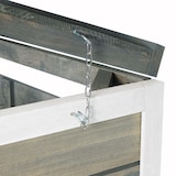 thumbnail of XL 1er-/2er-Mülltonnenverkleidung | HxBxT 126x79,5x98 cm | Grau-Weiß | Mülltonnenbox Mülltonnenabdeckung Holz MVG