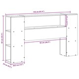 thumbnail of vidaXL Kopfteil mit Stauraum Weiß 150 cm Massivholz Kiefer