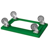 thumbnail of 8 x Stabile Klappbox aus Kunststoff + 1 x Transportroller mit vier Lenkrollen in grün