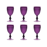 thumbnail of Excelsa set de 6 copas Diamond plástico 39 cl violeta