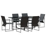thumbnail of vidaXL Garten Essgruppe 7 pcs Schwarz Stahl