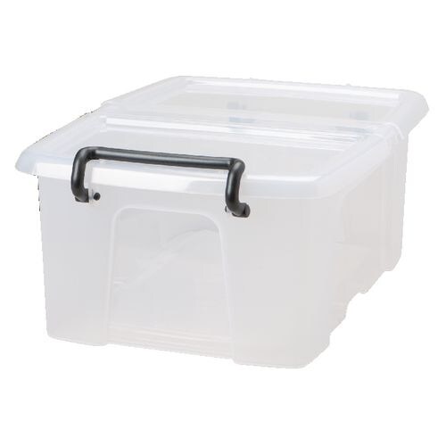 CEP Boîte de rangement Smart Box Strata avec couvercle clipsé dims int.22,1x31,5cm transparent 12L