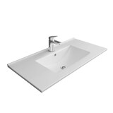 thumbnail of Alpenberger Waschbecken Keramik Waschtisch, Einbauwaschbecken Aufsatzwaschbecken Eckig Waschplätze | Handwaschbecken 80 cm Breit mit Nano und Überlauf