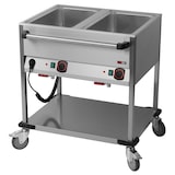 thumbnail of Bain-Marie mobiler Warmhalter Wasserbad Speisenwärmer 2xGN1/1 850x700x900mm