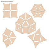 thumbnail of UV Sonnensegel 2,5x2,5x3,5 HDPE Dreieck Rechtwinklig Sonnenschutz Garten Grau