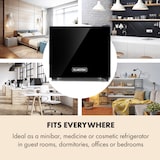 thumbnail of Frosty Mini-Kühlschrank EEC A Spiegelglastür 10 Liter schwarz Schwarz