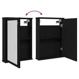 thumbnail of vidaXL Bad-Spiegelschrank Schwarz Eiche-Optik 42x12x60cm Holzwerkstoff