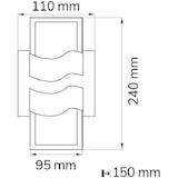 thumbnail of Luz exterior LED resistente às intempéries LACIE Preto Transparente LE60274