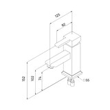 thumbnail of Miscelatore bagno Quadra lavabo cromato