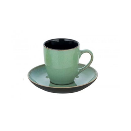 Plato Para Taza De Té Charm Reactive Verde Paquete De 6 (Taza NO Incluida)