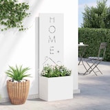 thumbnail of vidaXL Blumentopf mit dekorativem Paneel Weiß 50 x 140 cm