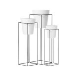 thumbnail of Blumentopf / Pflanztopf, mit Metallständer, 3er-Set, weiß / schwarz, Metall / Polypropylen