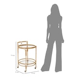 thumbnail of Carrello rotondo in metallo marrone Ø cm 51x74