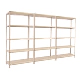 thumbnail of Pack 3 étagères métalliques avec vis Comfort 5 étagères blanc 1800x900x400 mm