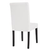 thumbnail of Décoshop26 -Esszimmer-/Küchenstuhl aus mattweißem Kunststoff mit dunklen Holzbeinen modernes Design 04_0002343