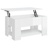 thumbnail of vidaXL Salontafel hoogglans wit 79x49x41 cm op hout gebaseerd materiaal