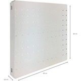 thumbnail of PROREGAL Memoboard Doppelpack Metal perforiert | HxBxT 30x30x3,5cm | Weiß | Lochblech Magnettafel Wandtafel Trägersystem