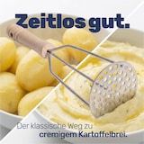 thumbnail of Kartoffelstampfer aus Buche mit Metallplatte für Kartoffelpüree