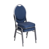 thumbnail of METRO PROFESSIONAL Chaise de banquet empilable, acier/polyester, bleu/argent