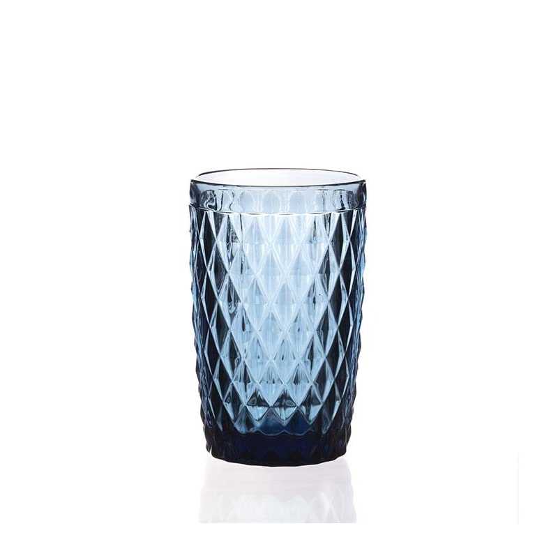 Copo alto com relevo azul vintage 35cl (6 unid.)