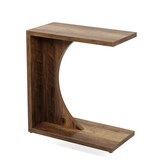 thumbnail of Mesa auxiliar en forma de C de Tribesigns, 72 cm de ancho x 36 cm de profundidad x 15 cm de alto, marrón rústico