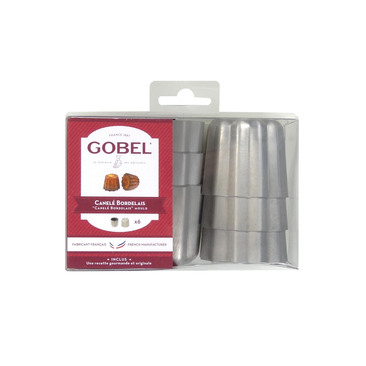 Gobel - Backförmchen für Canelés, 6 Stück - Aluminium mit Anitihaftbeschichtung - 729540