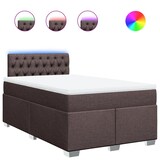 thumbnail of vidaXL Boxspringbett mit Matratze Dunkelbraun 120x200 cm Stoff