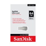 thumbnail of SanDisk Unidade flash USB Ultra Luxe 64 GB USB Type-A 3.2 Gen 1 (3.1 Gen 1) Prateada