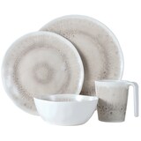 thumbnail of Melamin Geschirr-Set 4 Personen Amboss Design 16 Teilig + 4 Gläser Wassergläser Tafelgeschirr Picknick BBQ Kochgeschirr