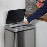 thumbnail of Relaxdays Mülleimer Sensor, 60 l, elektrischer Deckel, Müllbeutelhalter, Küchenmülleimer, Abfalleimer, Edelstahl, silber
