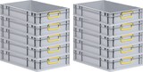 thumbnail of PROREGAL 10x Eurobox NextGen Color | HxBxT 12x40x60cm | 23 Liter | Griffe gelb geschlossen | Glatter Boden | Eurobehälter