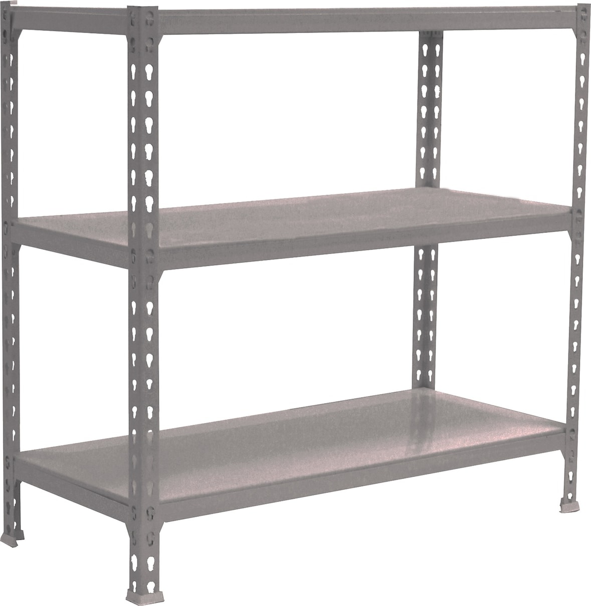 SimonRack Metallregal, 900x1100x400 mm, 3 Ebenen, Metallboden, 200 kg Biegepunkt, Grau - Simonclick