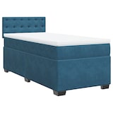 thumbnail of vidaXL Boxspringbett mit Matratze Blau 100x200 cm Samt