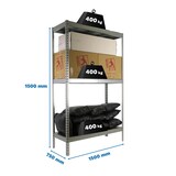 thumbnail of SimonRack Industrieregal, 1500x1500x750 mm, 400 kg am Biegepunkt, 3 Metallböden, Garagenregal, Verzinkt- Ecoforte