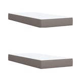 thumbnail of vidaXL Boxspringbett mit Matratze Taupe 200x200 cm Stoff