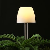 thumbnail of LED Solar Wegleuchte mit Erdspieß milchig weiß Lampenschirm Garten Balkon